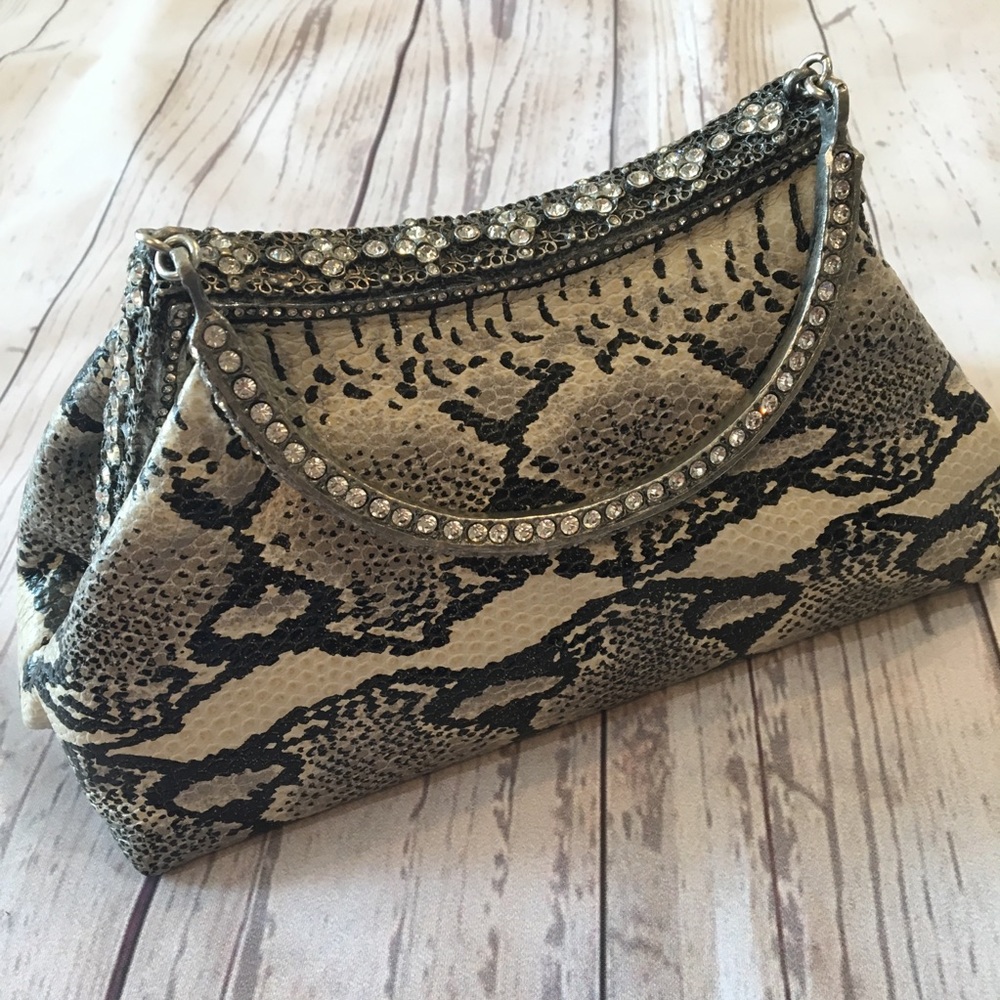 CLARA KASAVINA Snake Slim Evening Bag Clutch